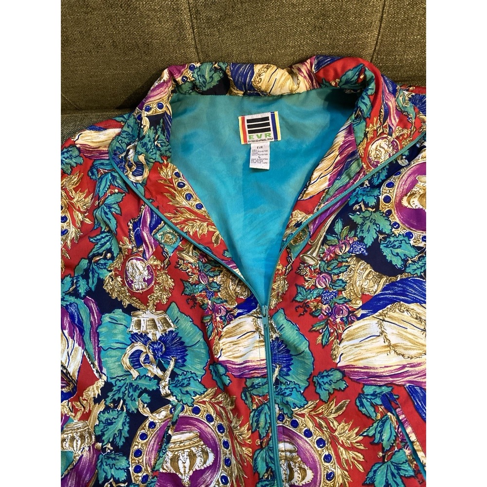 Vintage Women's Jacket Evr  Div Rousso Apparel Color block Oversize Full Zip‎ L